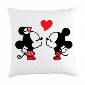 Poduszka Mickey Minnie Mouse na WALENTYNKI całus