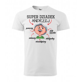 Koszulka Personalizowana Na Dzień Dziadka Super Dziadek V7