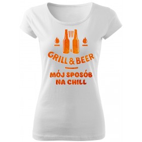 Damska koszulka GRILL & BEER