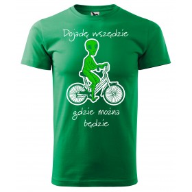 Męska koszulka dla rowerzysty dojadę wszędzie...