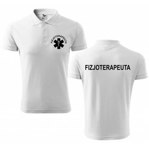 Koszulka Polo męska z nadrukiem FIZJOTERAPEUTA